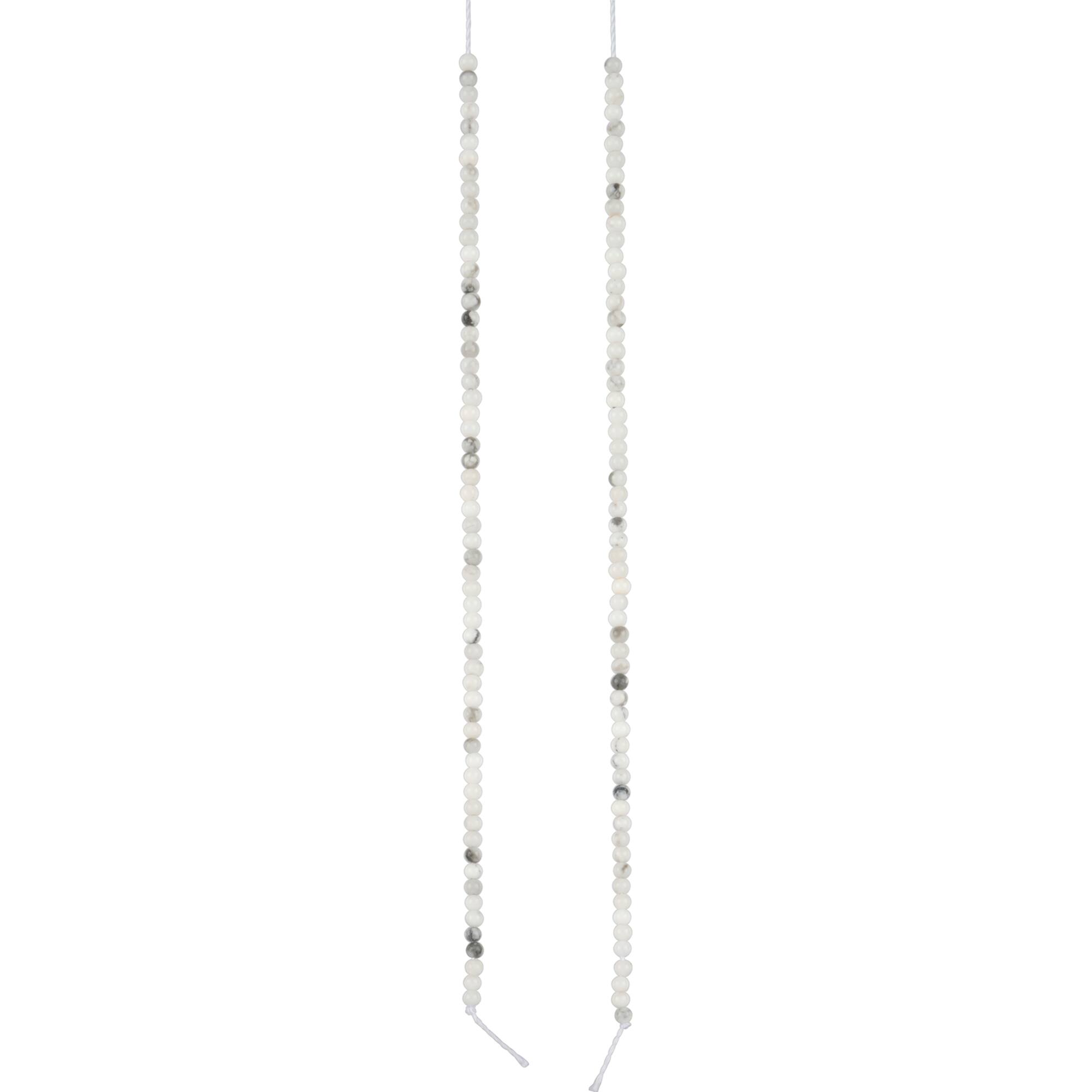 White Howlite Round Beads, 2mm by Bead Landing™